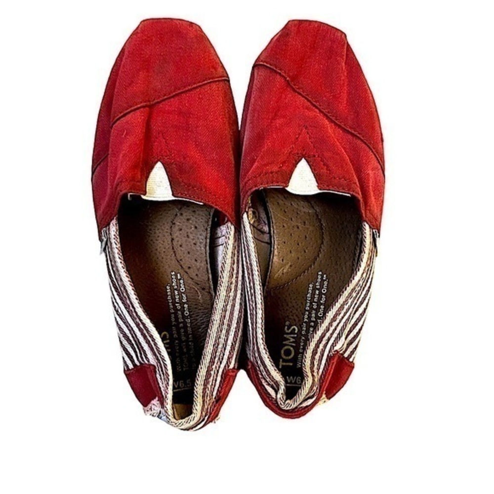 Toms Classics University Red Rope Sole Casual Shoe